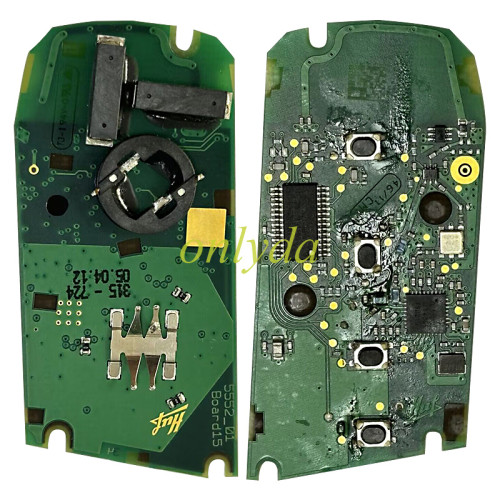 For OEM  4 button  with PCF7953P cas4+ (ews5) HUF5661 F series 49 chip with 315mhz/434mhz/868mhz remote smart key
