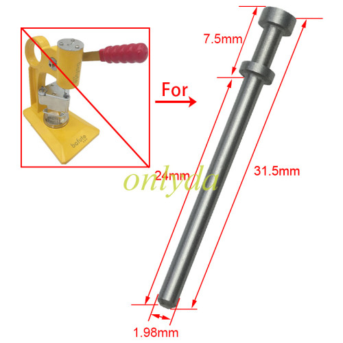 flip key pin remover jig for Bafute remover,  length 31.5mm,  diameter 1.98mm