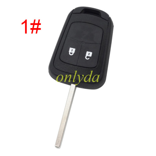 For Opel remote key shell with blade HU100 without badeg, pls choose the button