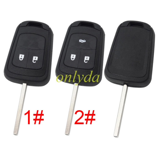 For Opel remote key shell with blade HU100 without badeg, pls choose the button