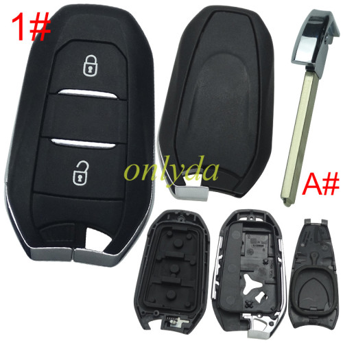 For Opel remote key shell with original badge, pls choose the button and blade