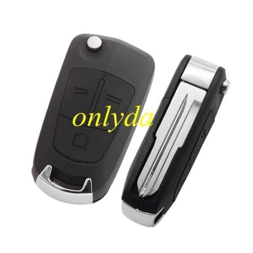 For Opel 3 button remote replacement key shell with round badeg place
