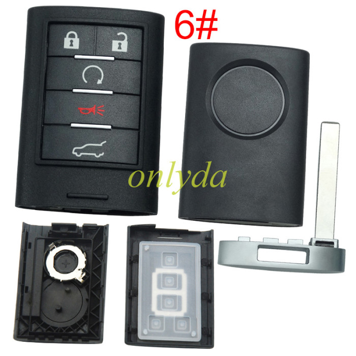 For Cadillac remote key shell with badge place, pls choose the button type