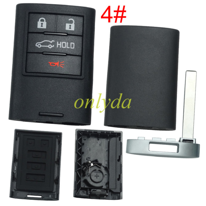 Super Stronger GTL shell for Cadillac remote key shell with badge place, pls choose the button type