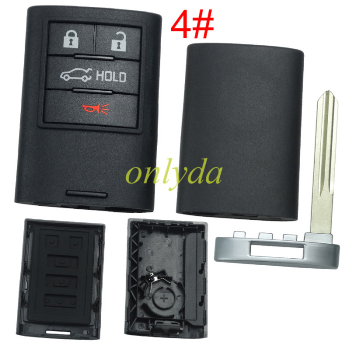 Super Stronger GTL shell for Cadillac remote key shell without badge place, pls choose the button type