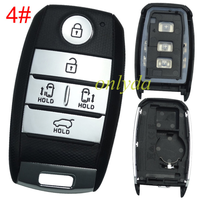 For Kia remote key shell without badeg place, pls choose the button