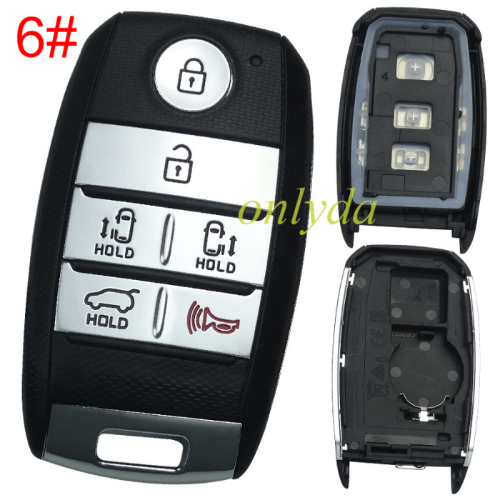 For Kia remote key shell with badeg place, pls choose the button
