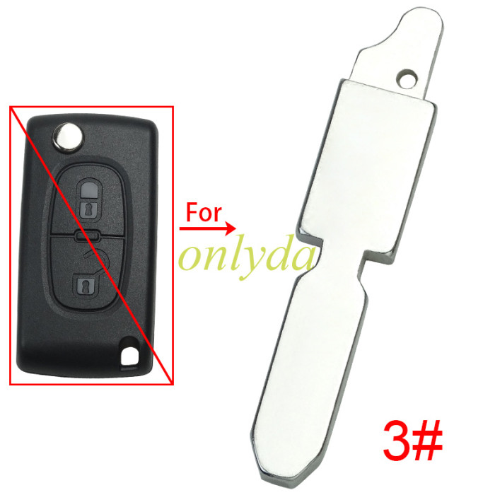 blade for Peugeot flip key, pls choose the type you need 1#-VA2 2#-HU83 3#-NE78 4#-NE73
