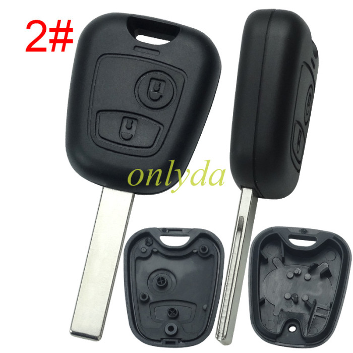For Peugeot remote key shell with badge, pls choose the blade