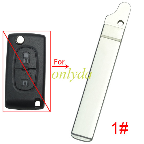 blade for Peugeot flip key, pls choose the type you need 1#-VA2 2#-HU83 3#-NE78 4#-NE73