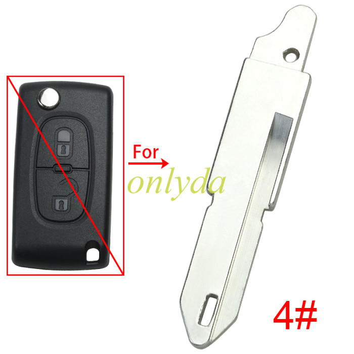 blade for Citroen flip key, pls choose the type you need 1#-VA2 2#-HU83 3#-NE78 4#-NE73
