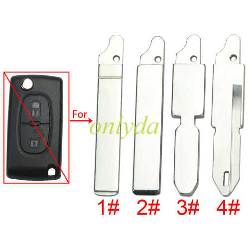 blade for Citroen flip key, pls choose the type you need 1#-VA2 2#-HU83 3#-NE78 4#-NE73