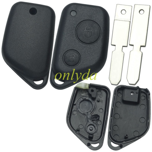For  Peugeot 2 button remote  key blank with 4 track blade (without badge)