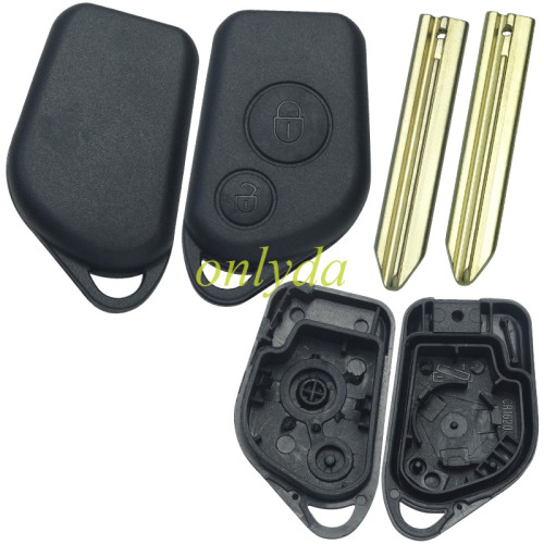 For Citroen 2 button remote  key blank (with battery part without badge) SX9 blade