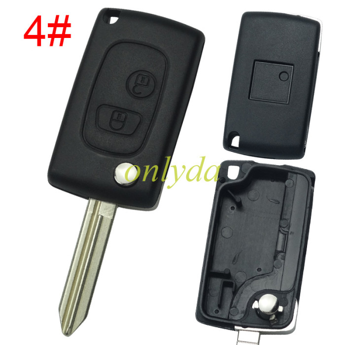 For Citroen modified 2 button remote key shell, pls choose the blade type