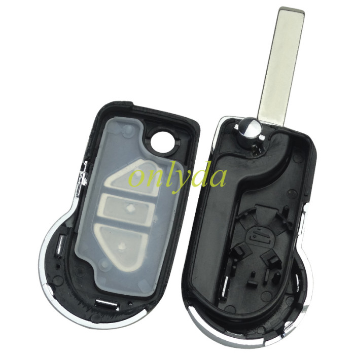 For Peugeot modified 2 button remote key shell with battery clamp, pls choose the blade type HU83/VA2