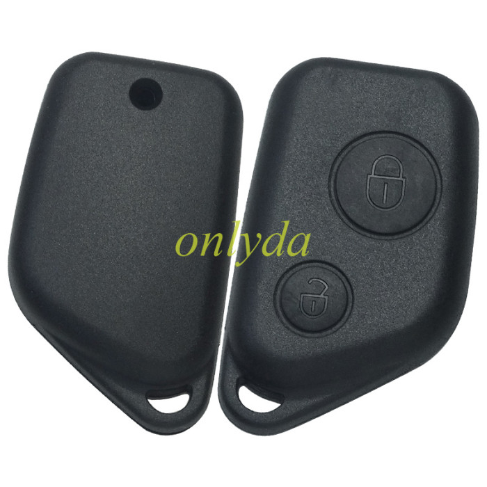 For Peugeot 2 button remote  key blank (with battery part without badge)