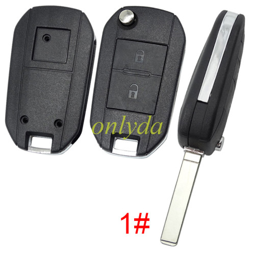 For Peugeot modified 2 button remote key shell, pls choose the blade type
