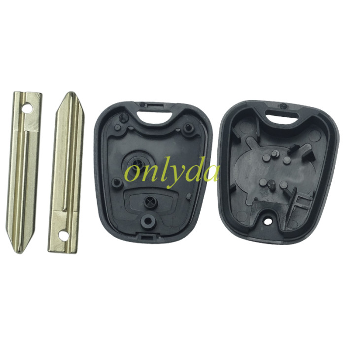 For Peugeot 2 button remote key blank with blade SX9, without badge