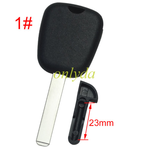For Peugeot transponder key shell without badge，with longer chip slot. pls choose the blade