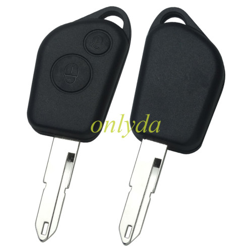 For Peugeot 2 button remote  key blank (with battery part without badge) NE73 blade