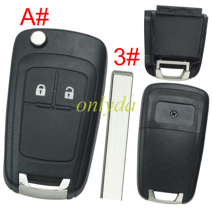 For Chevrolet  remote key shell replacement  without battery clamp with square badge place,   pls choose the button and blade