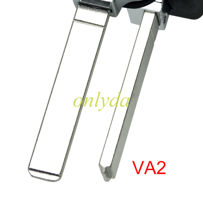 For Citroen modified  remote key shell with battery clamp without badge place, blade VA2. pls choose the button type