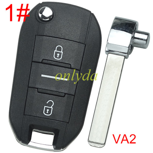 For Peugeot remote key shell without badge, blade VA2. Pls choose the button type
