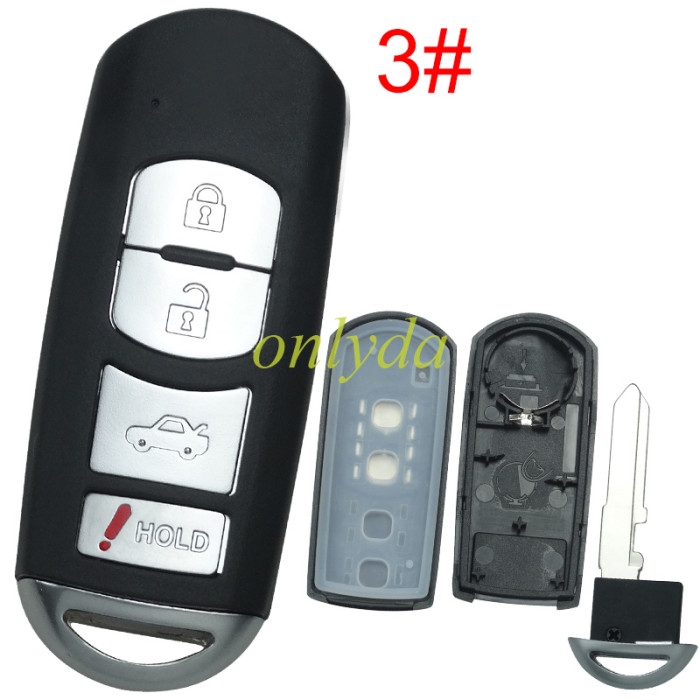For Mazda  remote key blank withoutl logo place, pls chose the button