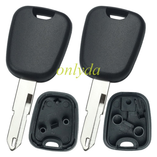 For Citroen transponder key shell with=badge, blade NE73