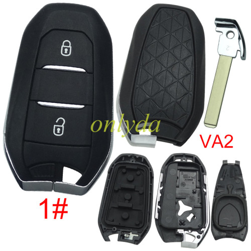 For Citroen DS remote key shell with badge, blade VA2. Pls choose the button type