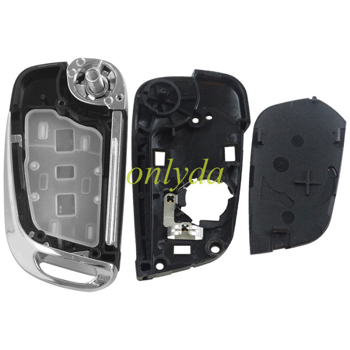 Copy For Citroen modified 2 button remote key shell without battery clamp with badge place, pls choose the blade type  1#-VA2 2#-HU83 3#-NE73