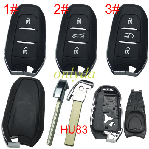 For Opel remote key shell without badge, blade HU83. Pls choose the button type