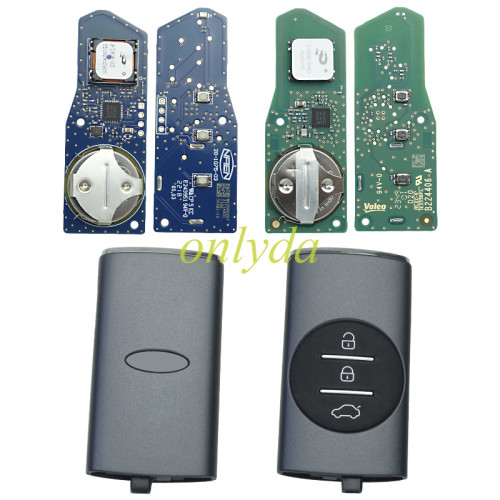 Original Chery Smart 3Button Remote Key with  4A chip 434Mhz, for Chery Tiggo Chery 7 Plus 8 Plus   Green PCB / Blue PCB