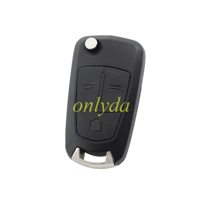 For Opel 3 button remote key shell with round badge place, blade HU100