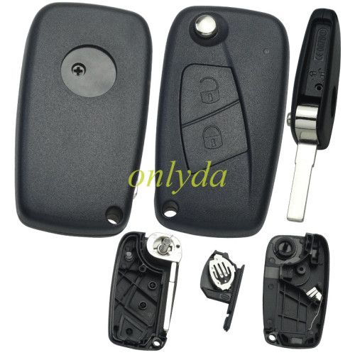 For Fiat 2 button remtoe key blank with special battery clamp