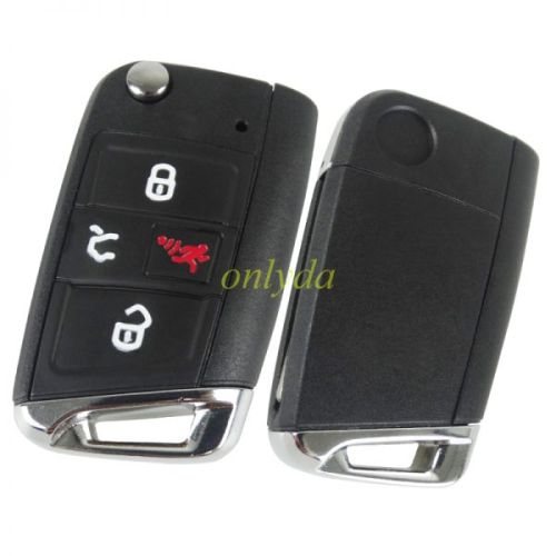 Super Stronger GTL shell  for VW golf 3+1button remote key blank with HU162 blade