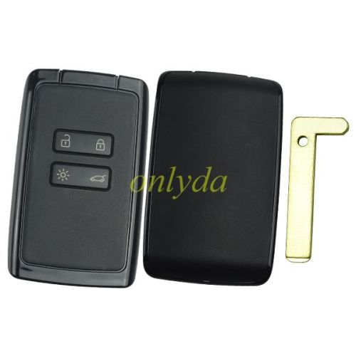 For Renault 4 button remote key case without blade with badge