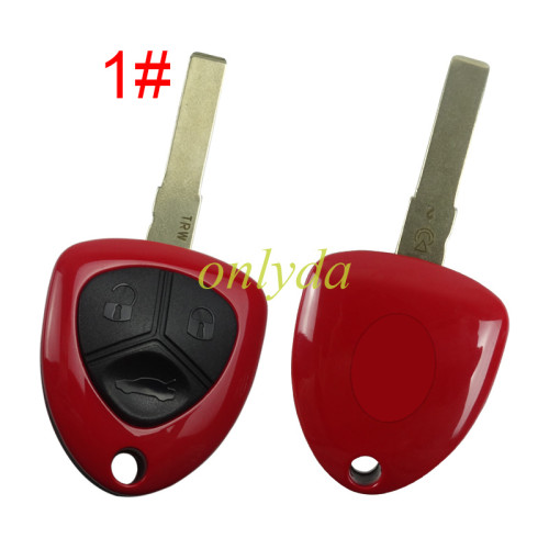 For Ferrari 3 button remote key shell  with badge , pls choose blade