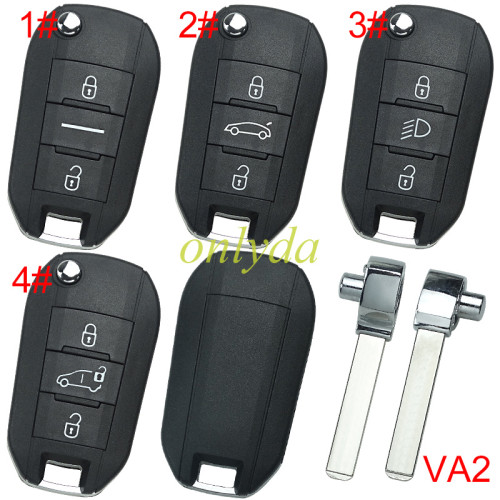 For Citroen remote key shell with badge, blade VA2. Pls choose the button type