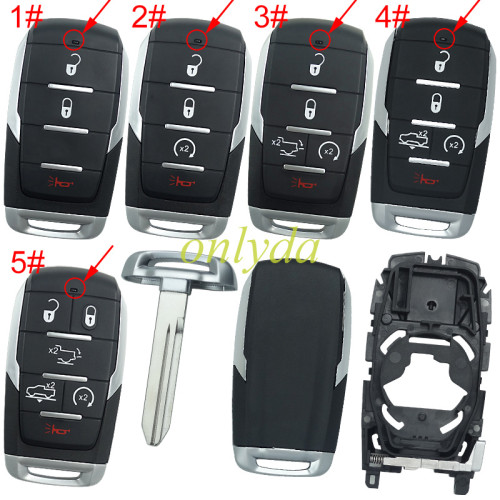 For Chrysler  key shell with light, emergency blade included,without logo, pls choose the button