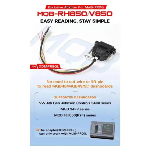 Exclusive Adapter For Multi-PROG MQB-RH8SOV85OEASY READING, STAY SIMPLE,  The adapter(XDMPR8GL),can only work with Multi-PROG.