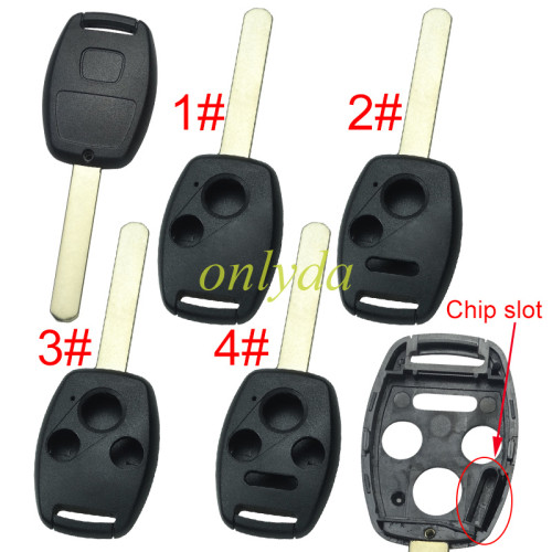 For Honda  remote key shell （With chip slot place), pls choose button