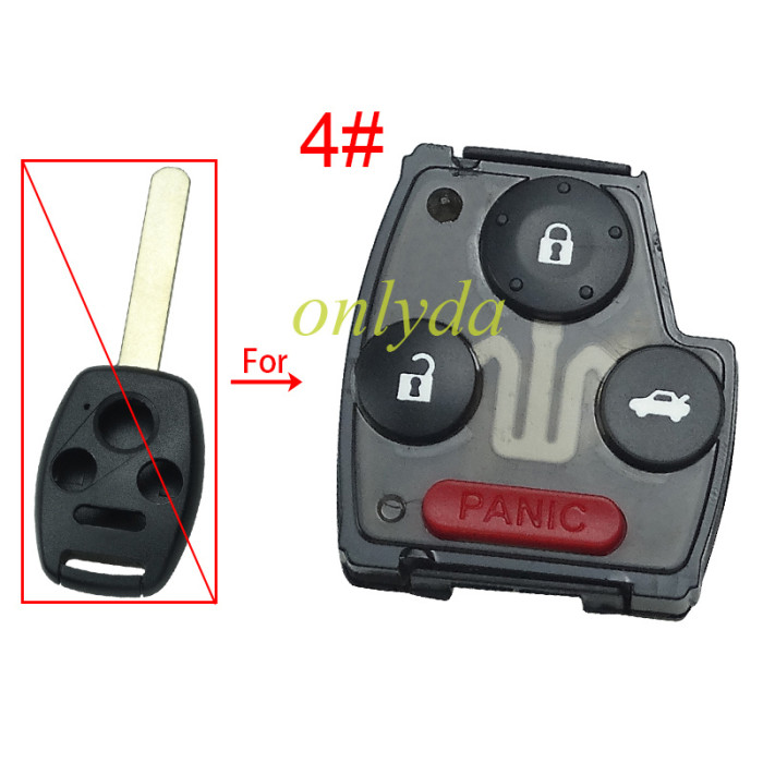 For Honda remote control key shell ， pls choose button