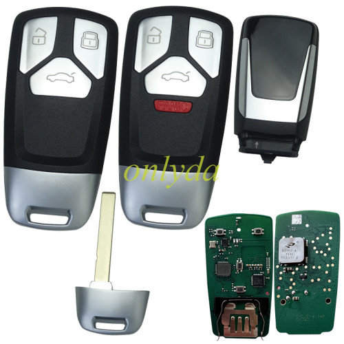 KYDZ for Audi Keyless 3/ 3 +1 button remote key with 433.92mhz with token