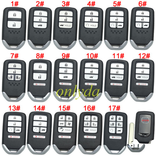 For Honda  remote key shell with blade with badge , pls choose button