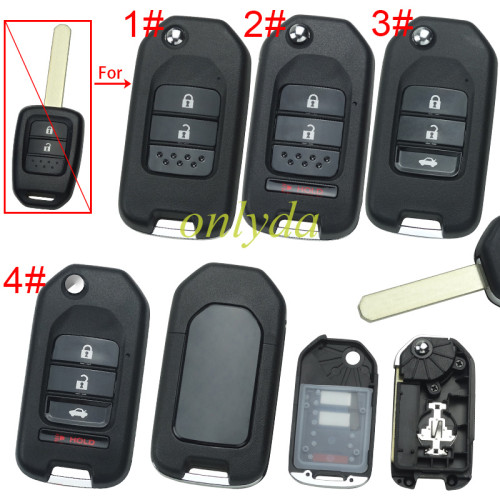 For Honda  modified remote key shell without badge , pls choose button