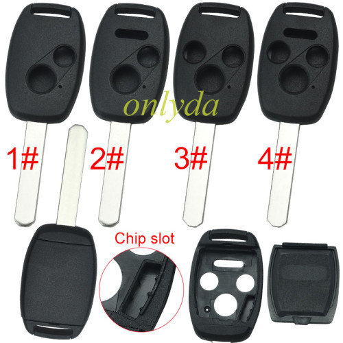 Super Stronger GTL shell  Honda upgrade  remote key shell with badge  （With chip slot place)，pls choose button