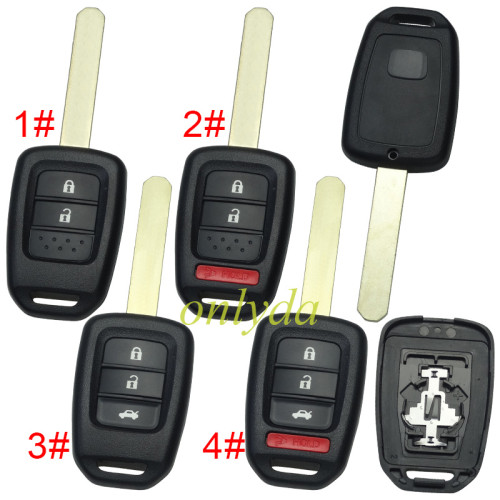 For Honda remote key blank with badge , pls choose button