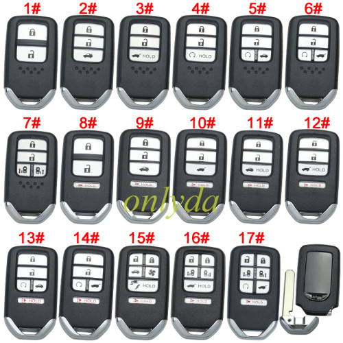 For Honda  remote key shell with blade without badge , pls choose button
